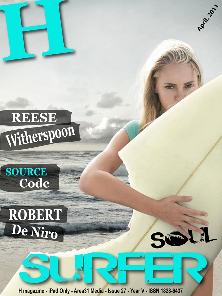 H (Hollywood) magazine side cover Issue 27 April 2011