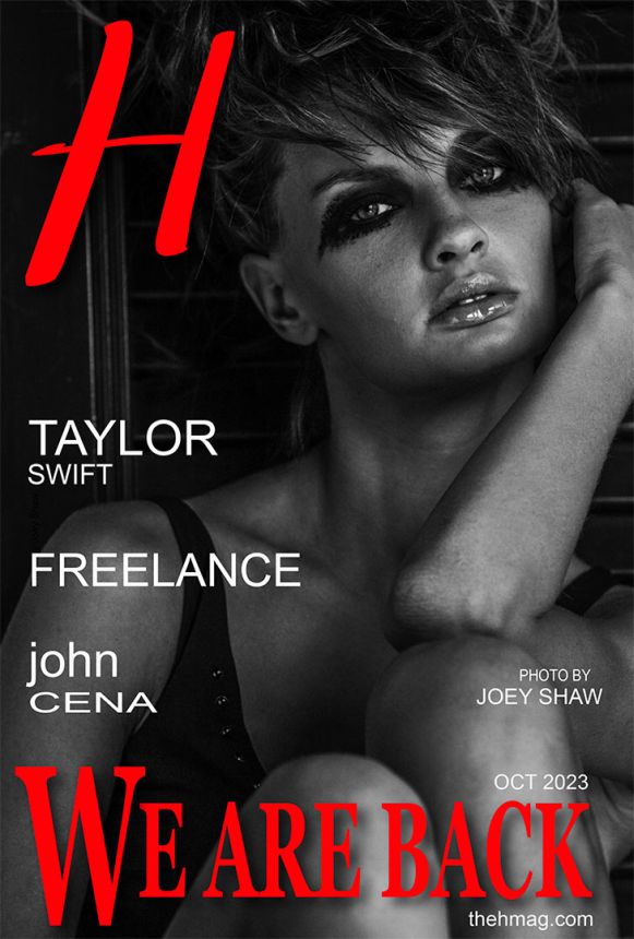 H (Hollywood) magazine side cover  October 2023