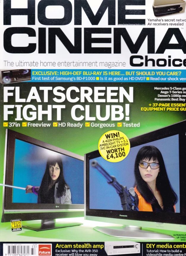 HOME CINEMA CHOICE magazine side cover Issue 133  September 2006