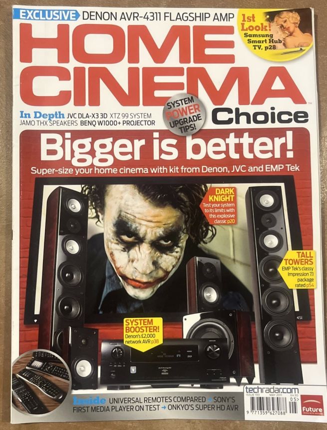 HOME CINEMA CHOICE magazine side cover Issue 193  May 2011