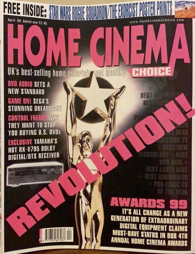 HOME CINEMA CHOICE magazine side cover  April 1999