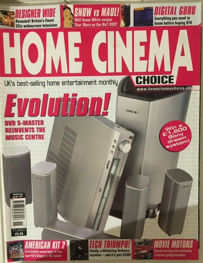 HOME CINEMA CHOICE magazine side cover Issue 74  November 2001