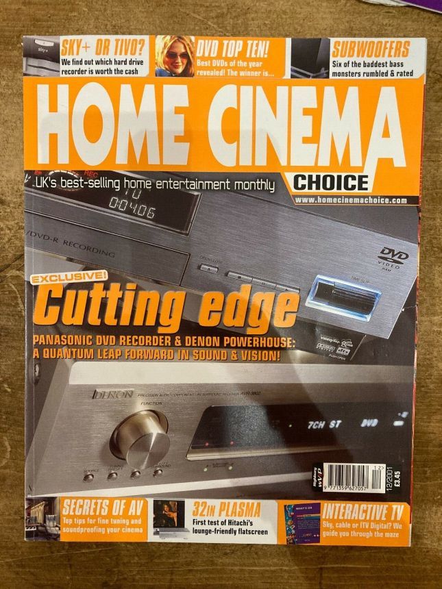 HOME CINEMA CHOICE magazine side cover Issue 75  December 2001