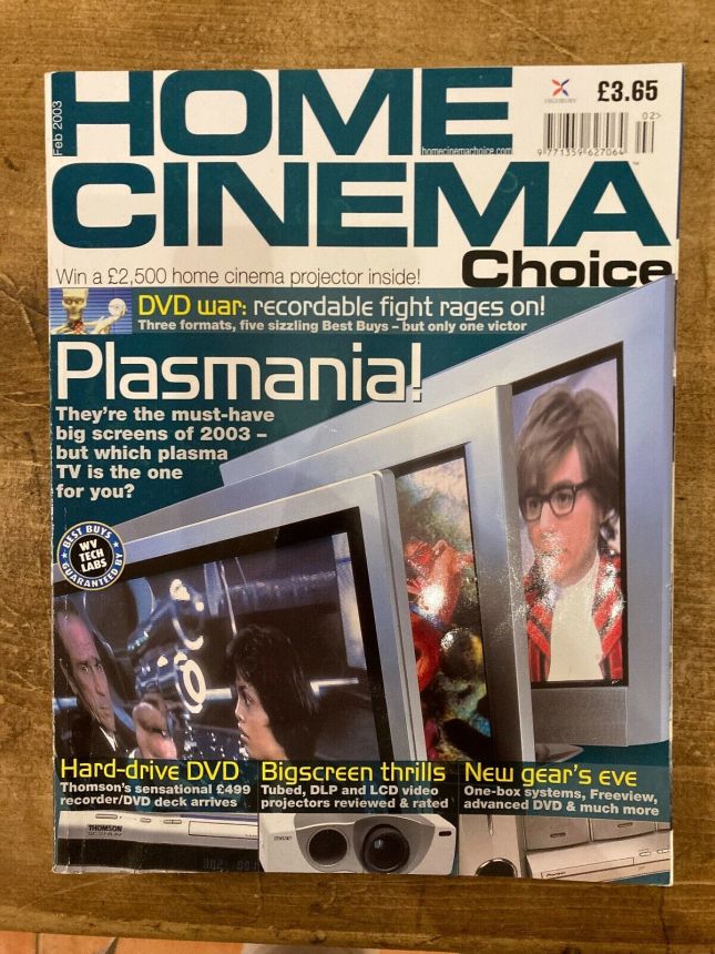 HOME CINEMA CHOICE magazine side cover  February 2003