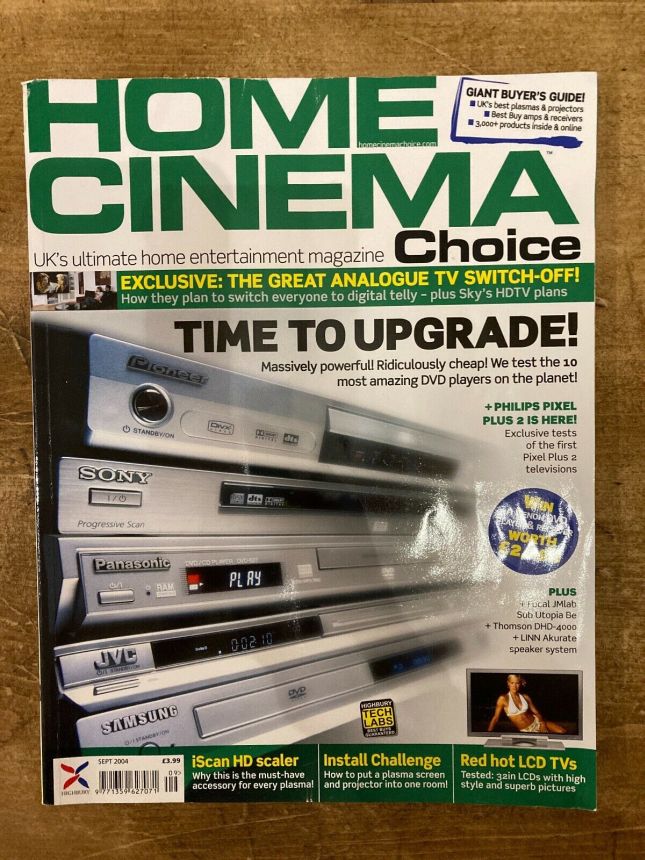 HOME CINEMA CHOICE magazine side cover Issue 107  September 2004