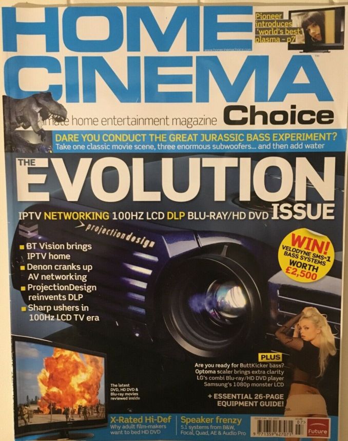 HOME CINEMA CHOICE magazine side cover Issue 144  July 2007