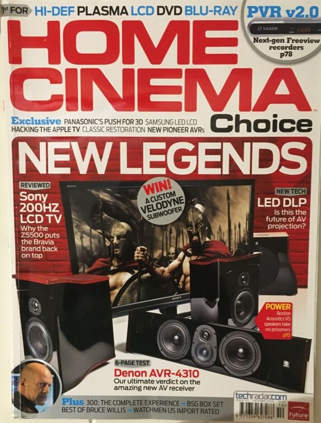 HOME CINEMA CHOICE magazine side cover Issue 173  October 2009