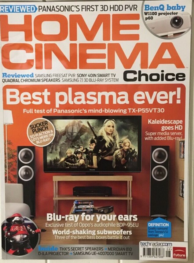 HOME CINEMA CHOICE magazine side cover Issue 197  August 2011