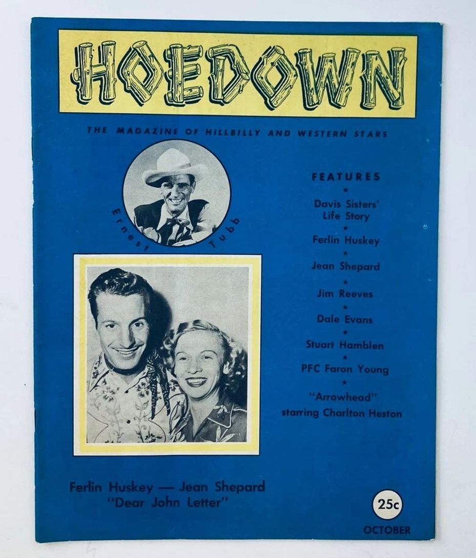 HOEDOWN magazine side cover Issue 2  October 1953