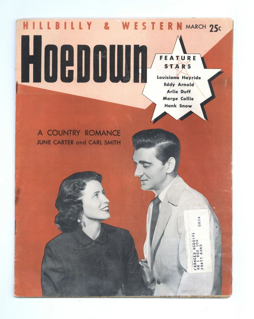 HOEDOWN magazine side cover Issue 7  March 1954