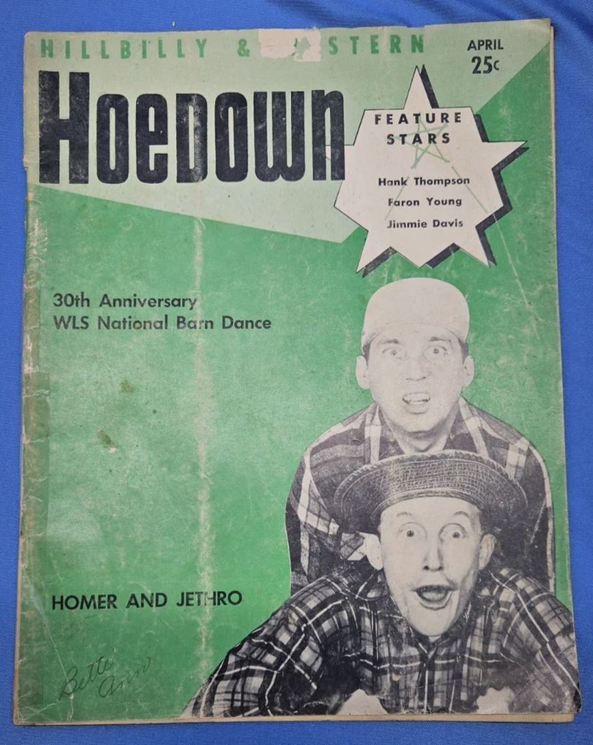 HOEDOWN magazine side cover Issue 8  April 1954