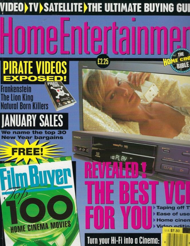 HOME ENTERTAINMENT (UK) magazine side cover  January 1995