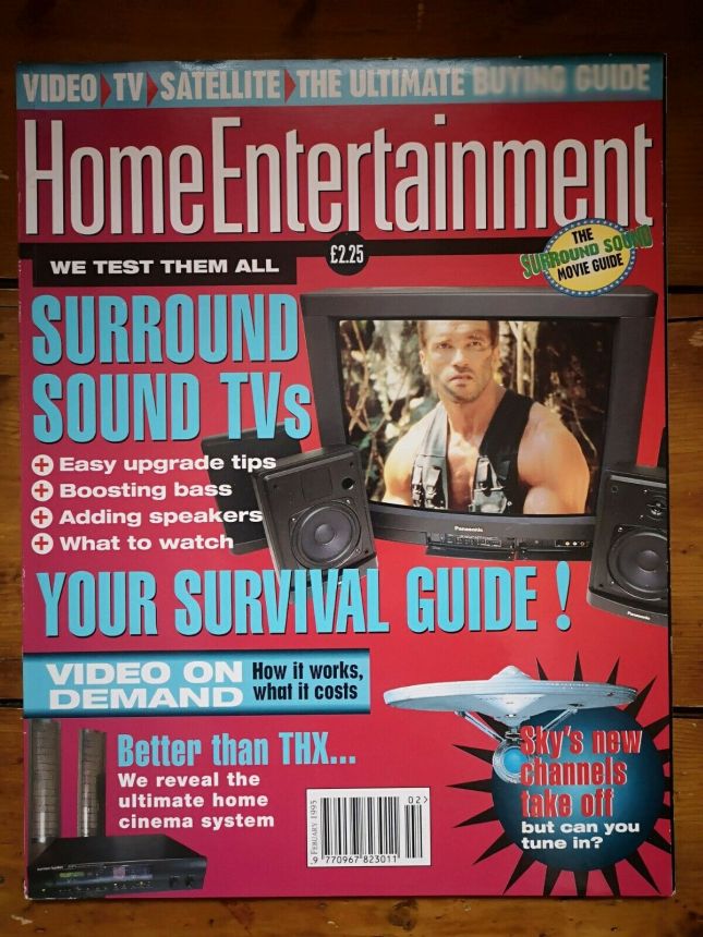 HOME ENTERTAINMENT (UK) magazine side cover  February 1995
