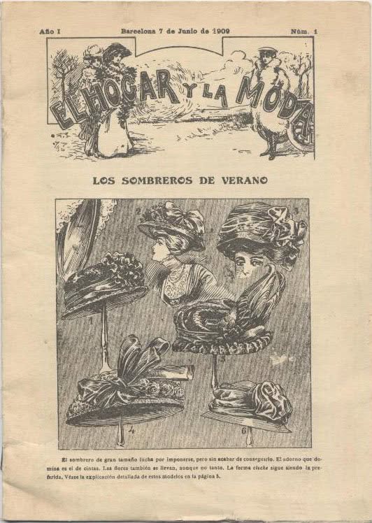 EL HOGAR Y LA MODA magazine side cover Issue 1  June 1909