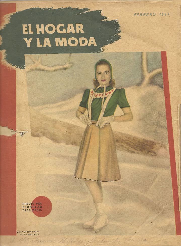EL HOGAR Y LA MODA magazine side cover  February 1947