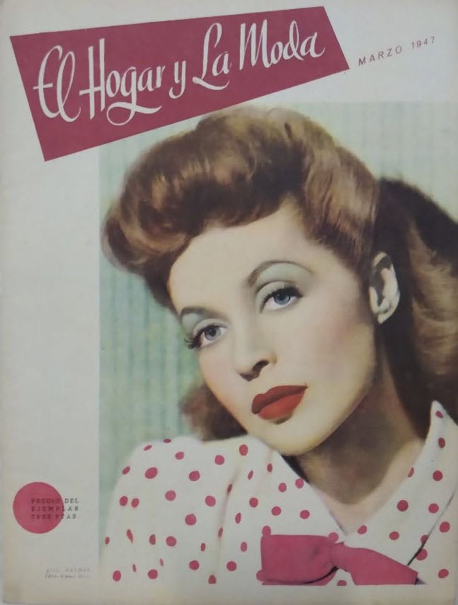 EL HOGAR Y LA MODA magazine side cover  March 1947