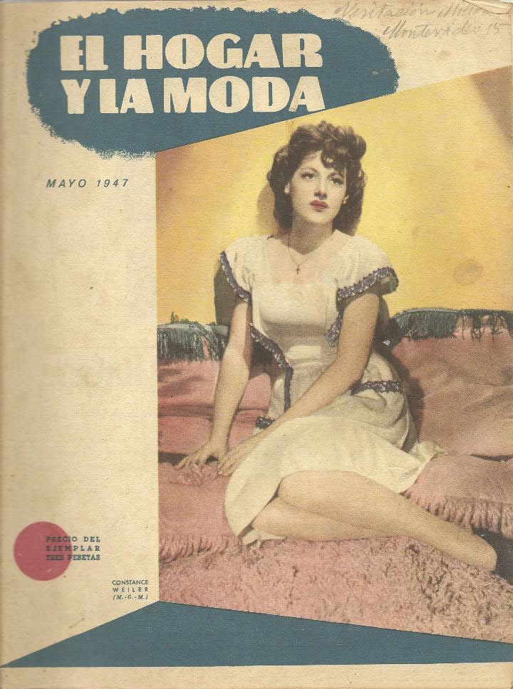 EL HOGAR Y LA MODA magazine side cover  May 1947