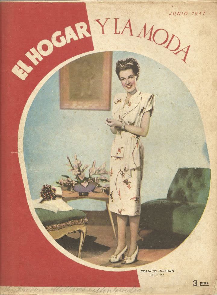 EL HOGAR Y LA MODA magazine side cover  June 1947