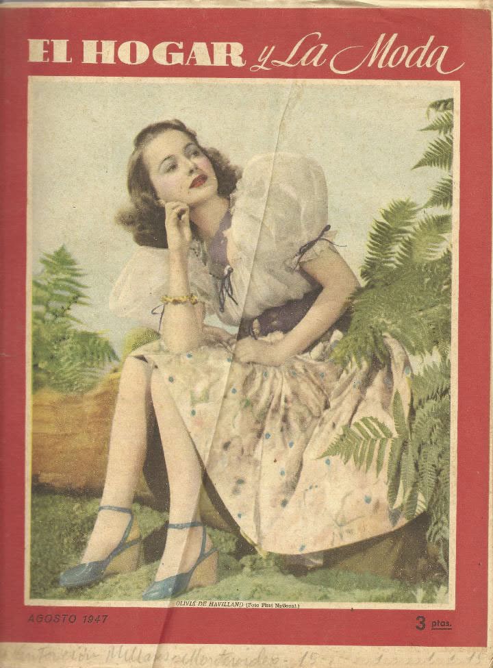 EL HOGAR Y LA MODA magazine side cover  August 1947