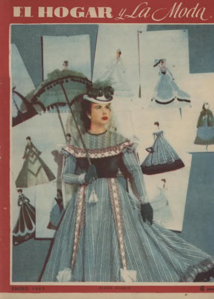EL HOGAR Y LA MODA magazine side cover Issue 1244  January 1949