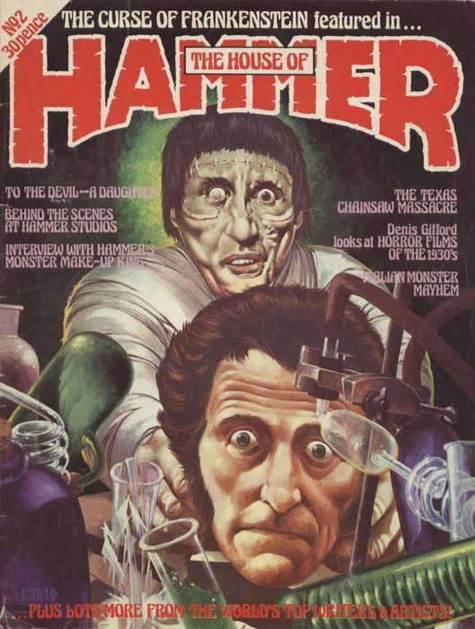 HOUSE OF HAMMER magazine side cover Issue 2  1976