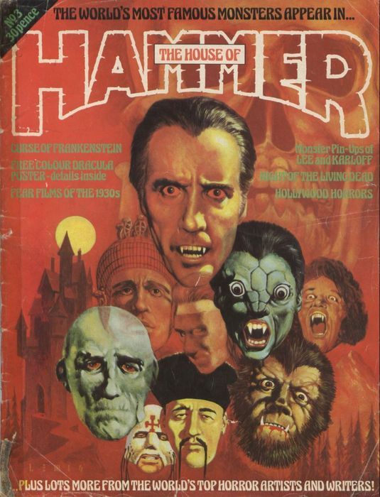 HOUSE OF HAMMER magazine side cover Issue 3  1977