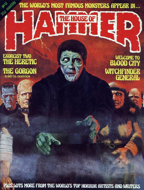 HOUSE OF HAMMER magazine side cover Issue 12 March 1978
