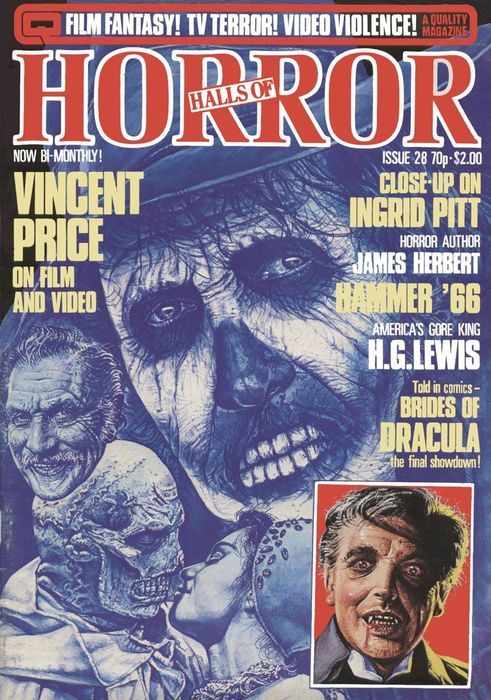 HOUSE OF HAMMER magazine side cover Issue 28  1983
