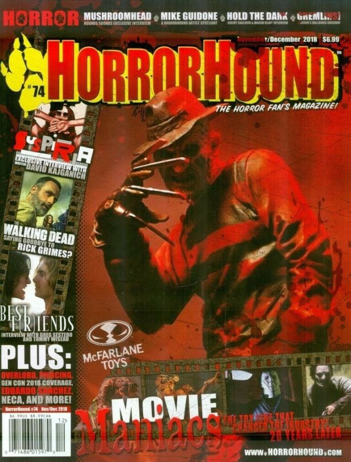 HORRORHOUND magazine side cover Issue 74  November/December 2018
