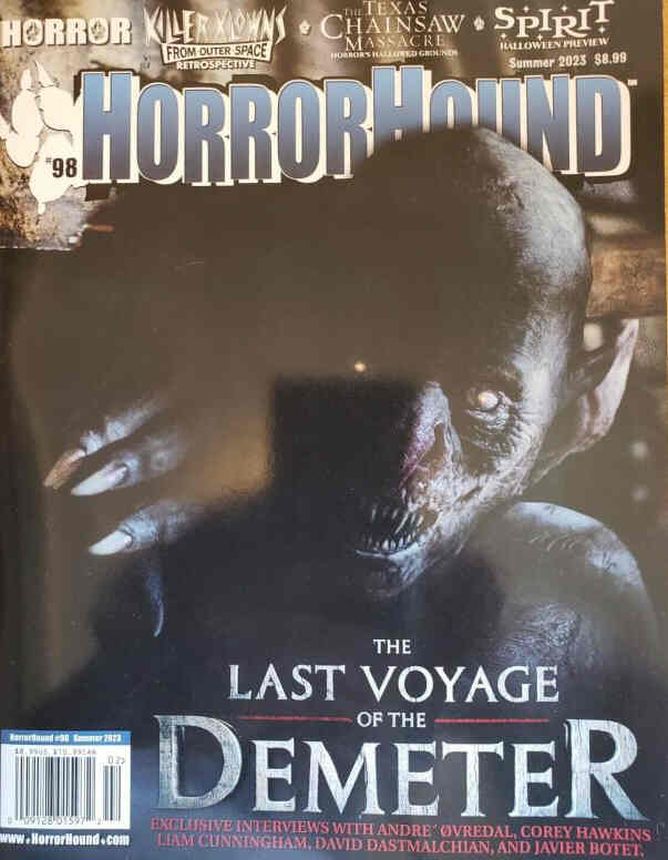 HORRORHOUND magazine side cover Issue 98 Summer 2023