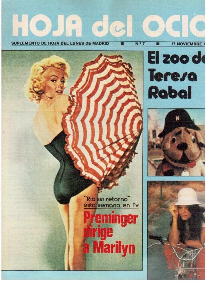 HOJA DEL OCIO magazine side cover Issue 7 17 November 1980