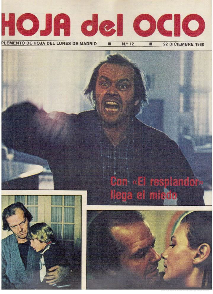 HOJA DEL OCIO magazine side cover Issue 12 22 December 1980