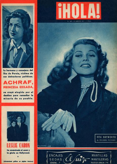 HOLA magazine side cover Issue 418 30 August 1952