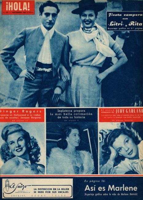 HOLA magazine side cover Issue 427 1 November 1952