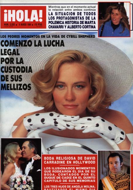 HOLA magazine side cover Issue 2325 9 March 1989