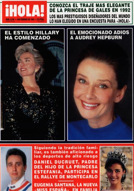 HOLA magazine side cover Issue 2530 4 February 1993