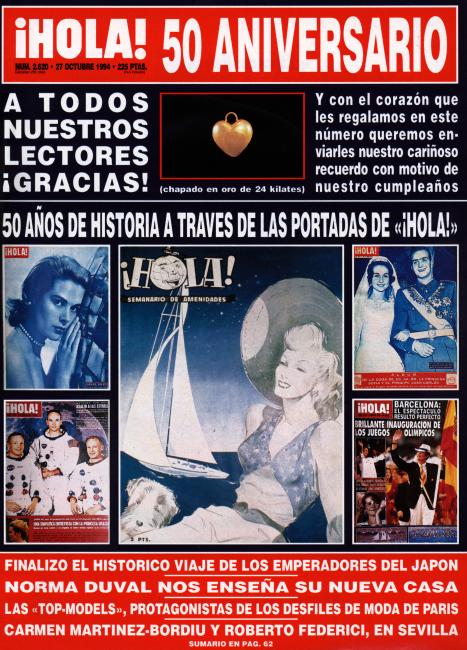 HOLA magazine side cover Issue 2620 27 October 1994