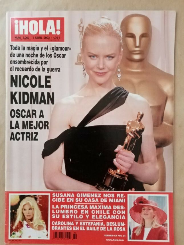 HOLA MEXICO magazine side cover 3 April 2003