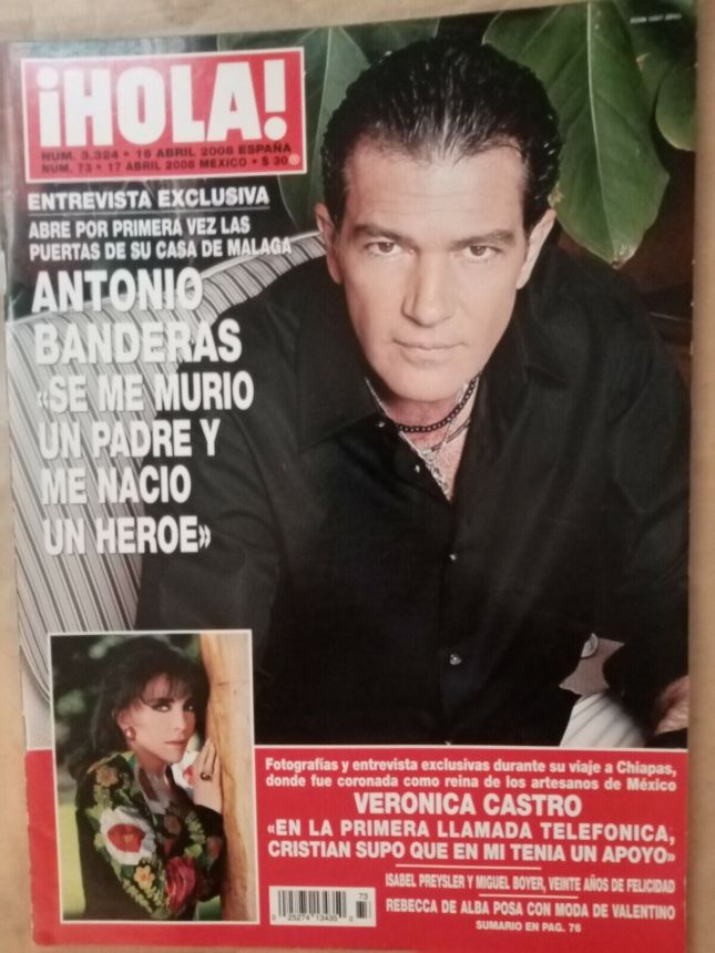 HOLA MEXICO magazine side cover 16 April 2008