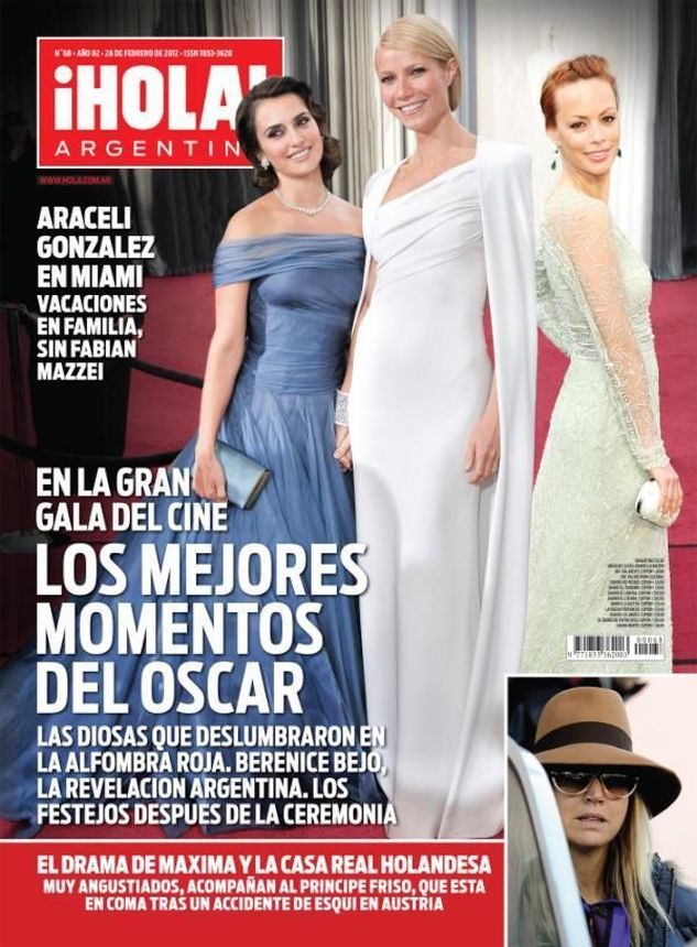 HOLA ARGENTINA magazine side cover 28 February 2012