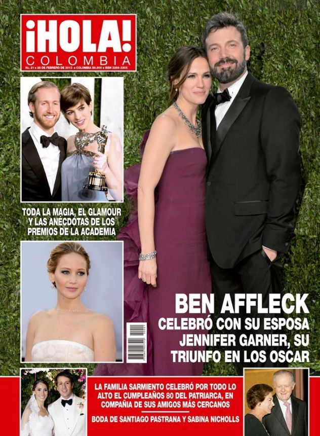 HOLA COLOMBIA magazine side cover 28 February 2013