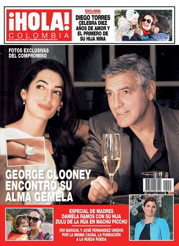 HOLA COLOMBIA magazine side cover 8 May 2014