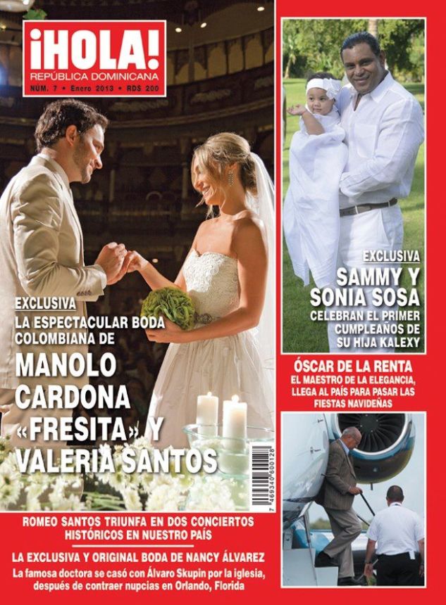 HOLA! DOMENICA magazine side cover  January 2013