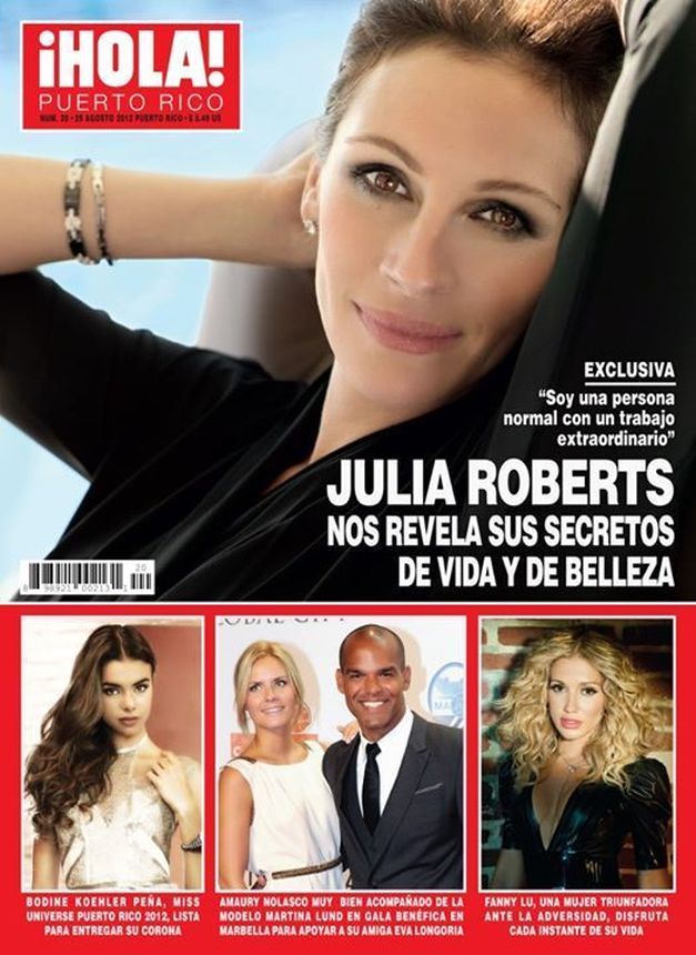 HOLA PUERTO RICO magazine side cover 20 August 2012