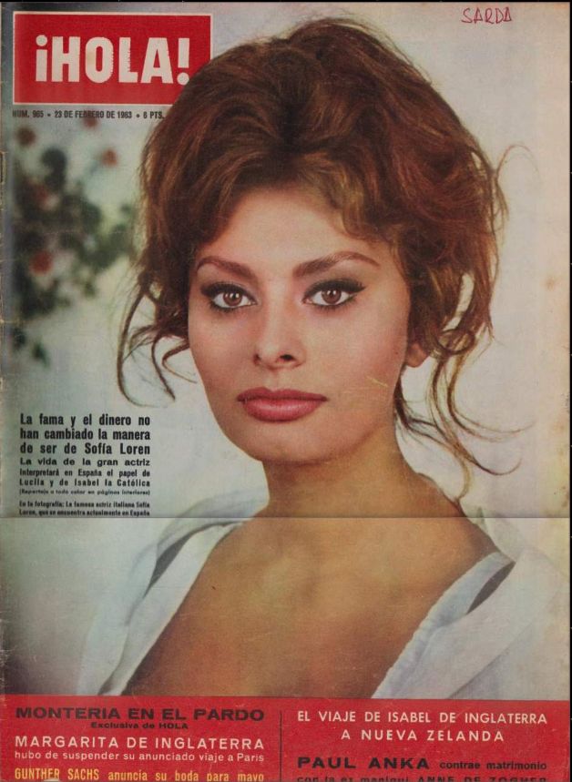 HOLA magazine side cover Issue 965 23 February 1963