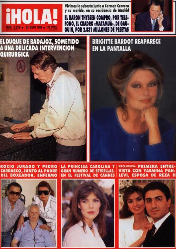 HOLA magazine side cover Issue 2336 25 May 1989