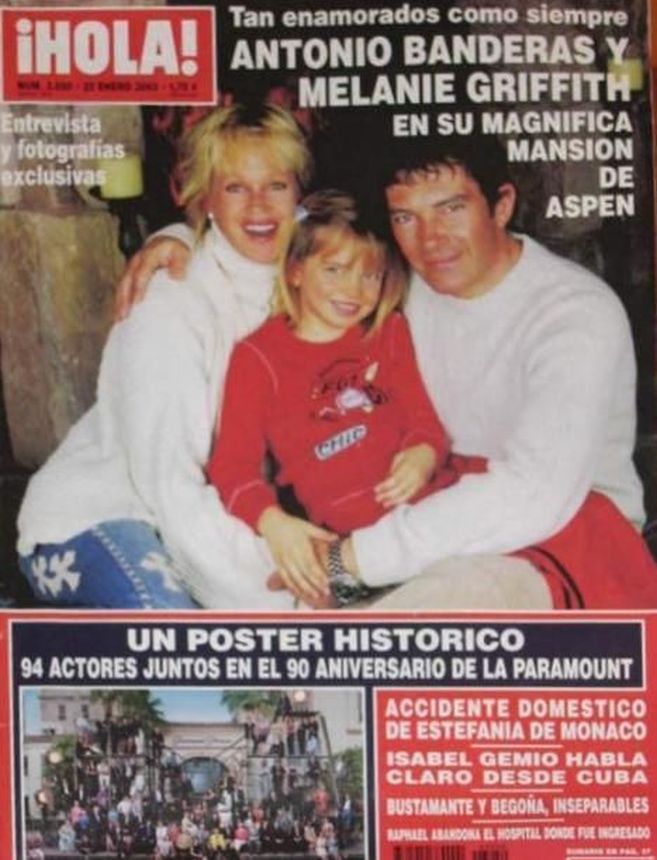HOLA magazine side cover 23 January 2003