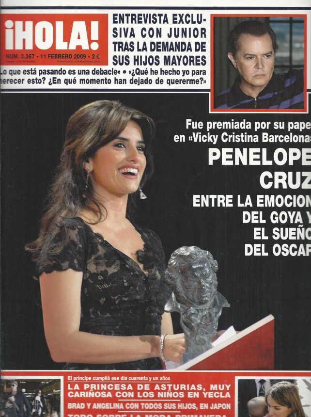 HOLA magazine side cover 11 February 2009