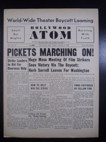 HOLLYWOOD ATOM magazine side cover 5 October 1945