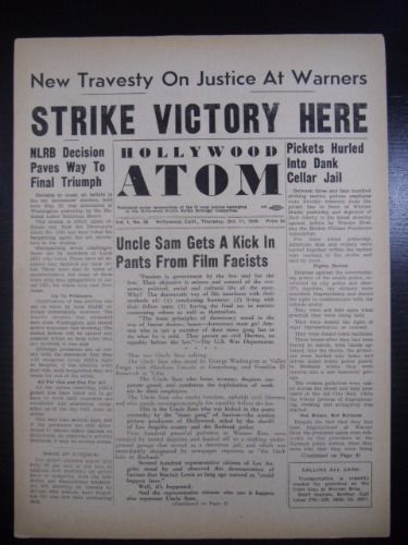 HOLLYWOOD ATOM magazine side cover 11 October 1945